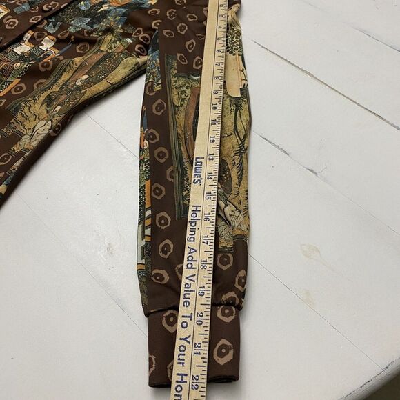 Toby George Vintage Asian Graphic Polyester Long Sleeve Disco Shirt Size 6 - Picture 15 of 16